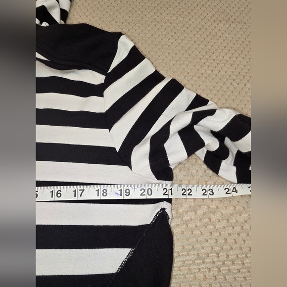 SimplyVera Vera Wang 3/4 Sleeves Women Pullover Hoodie Striped Size Large - Picture 5 of 9